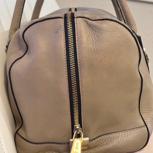 Chloé Madeleine Taupe Smooth Leather Medium Size Boston Duffle Bag - Picture 3 of 14